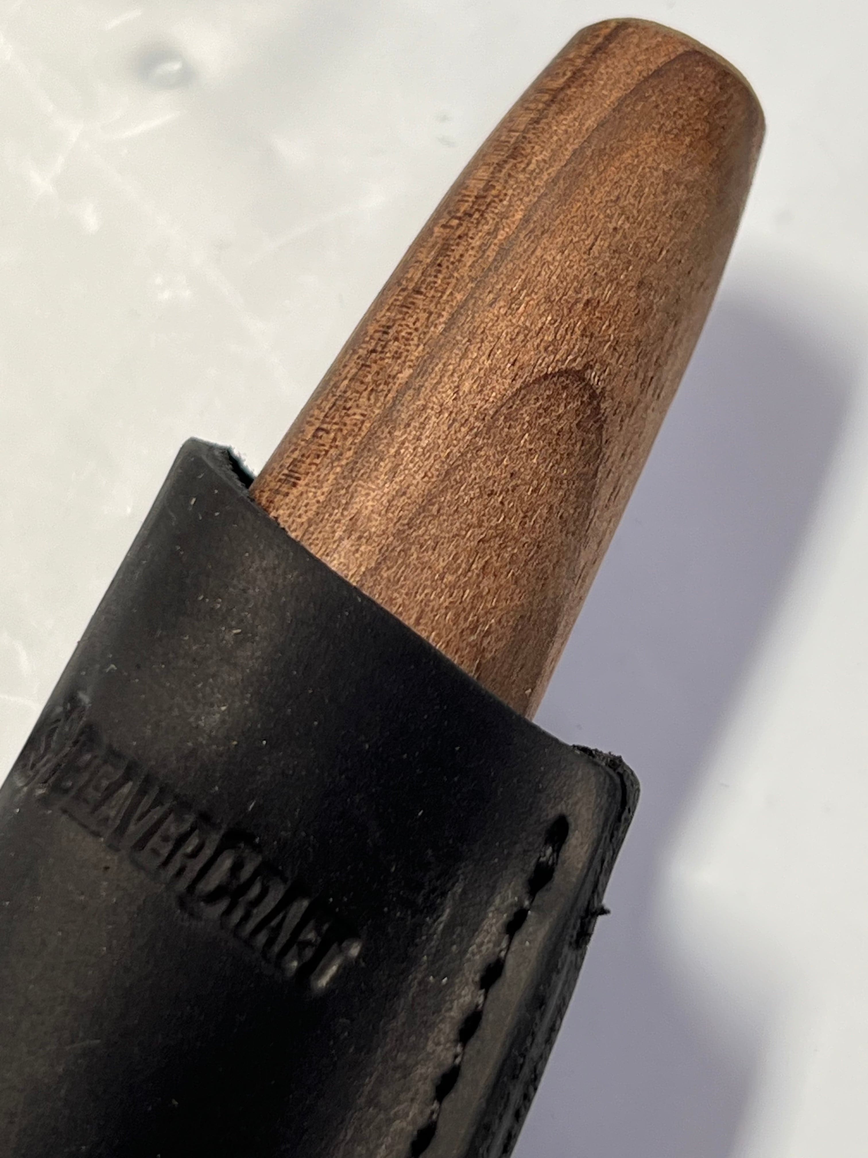 Wood carving knife 78mm C4X with leather sheath Beaver Craft